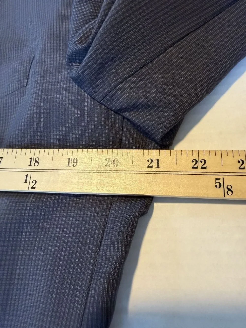 BOSS Hugo Boss The Grand Central Men’s 42S Blue Micro Check Blazer Union Made